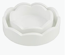 Scalloped tray set