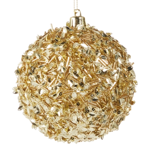 Holiday gold Sequin ornament