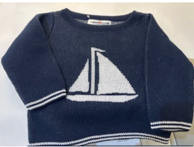 Sailboat Baby Sweater