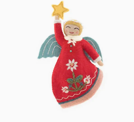 Angel tree topper mini red