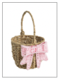 Easter basket woven with pink bow