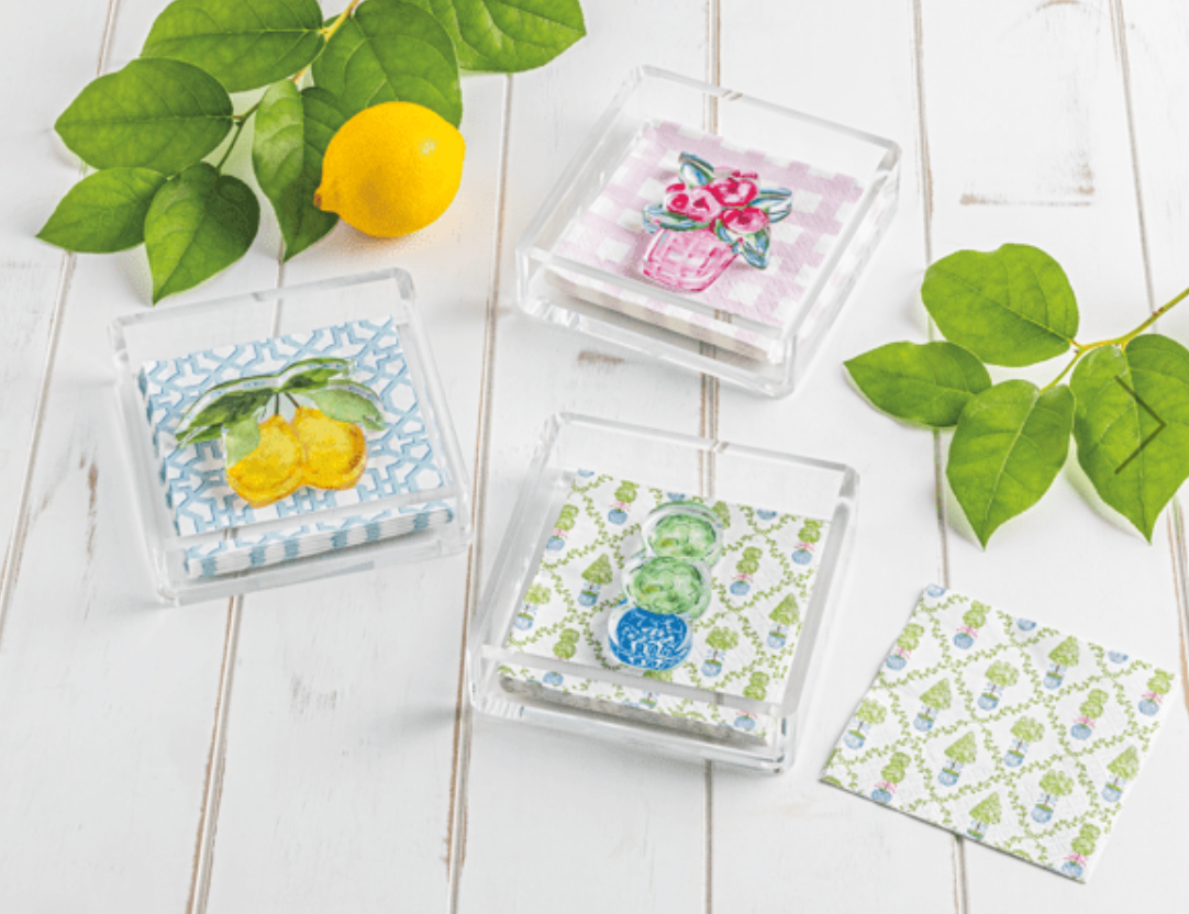 Flower Napkin Holder And Weight Set
