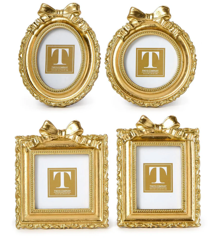 Mini gold frame with bow