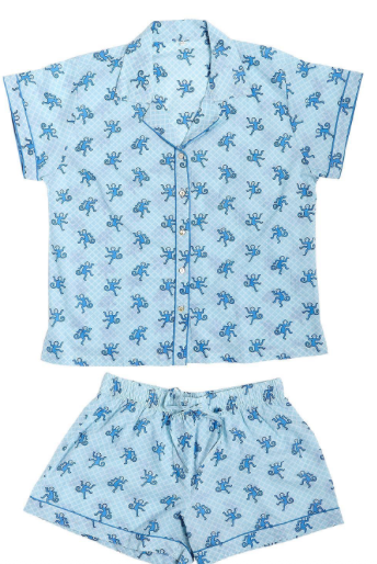 Monkey print pajamas