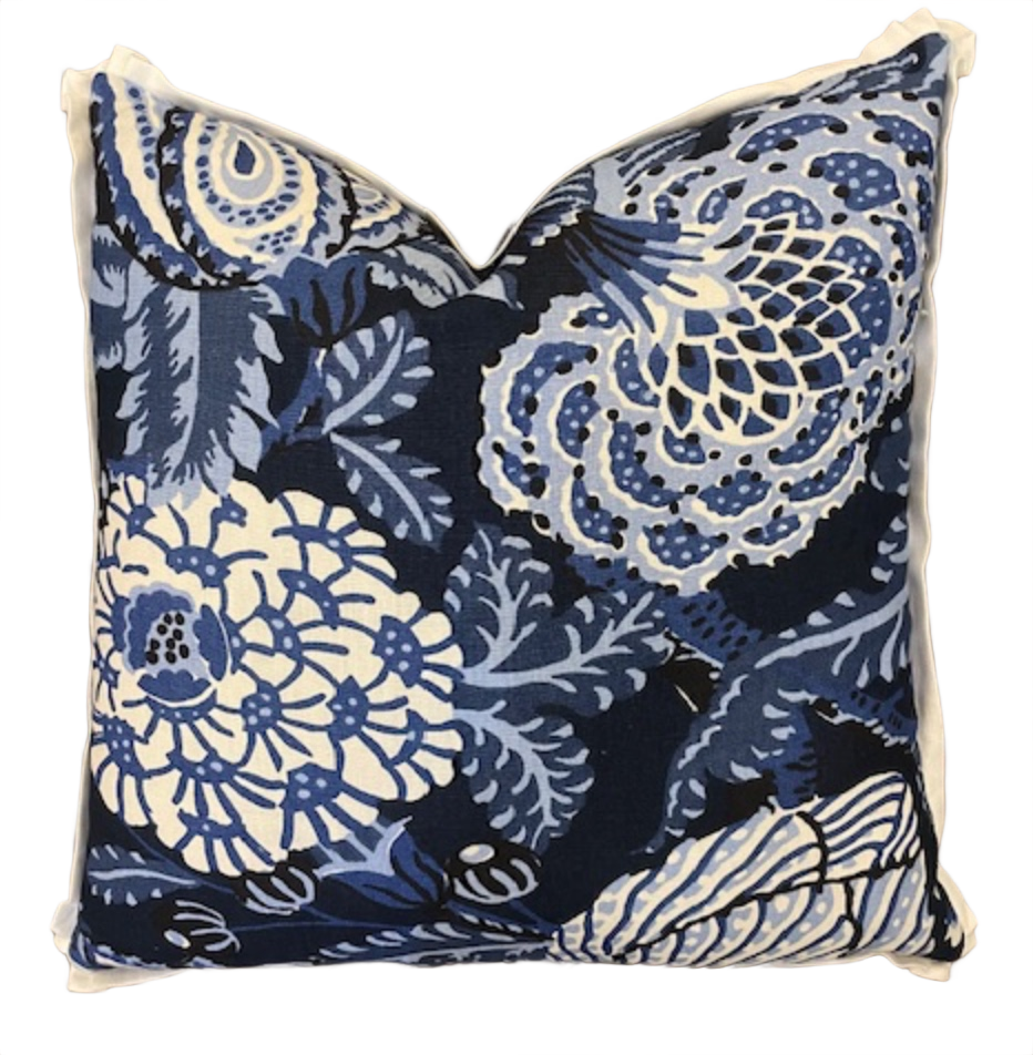 Blue & White Pillow - 22 x 22