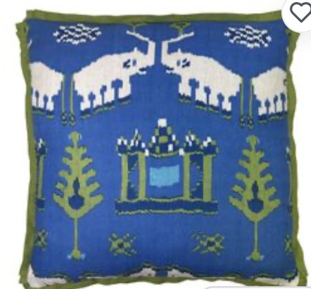 Pillow Parade blue and green 22" down filled