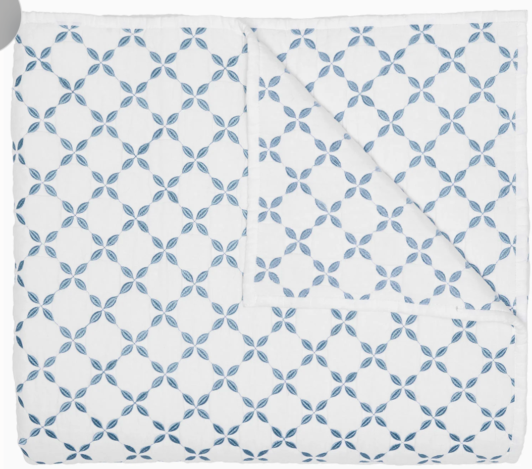 Layla Light Indigo Coverlet (Quilt) - Queen