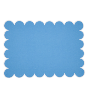 Set/4 placemats Blue scalloped