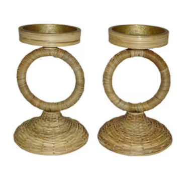 Candleholders Pair of 2 Small 8"