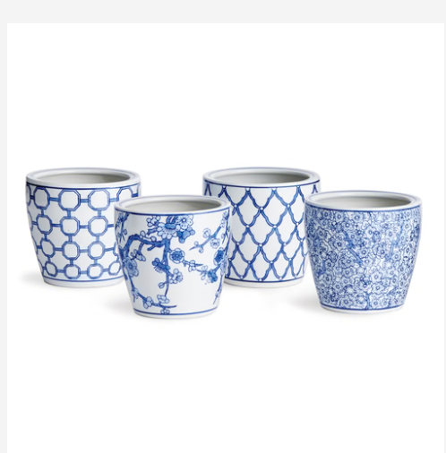 Pot Midi Blue white Dynasty