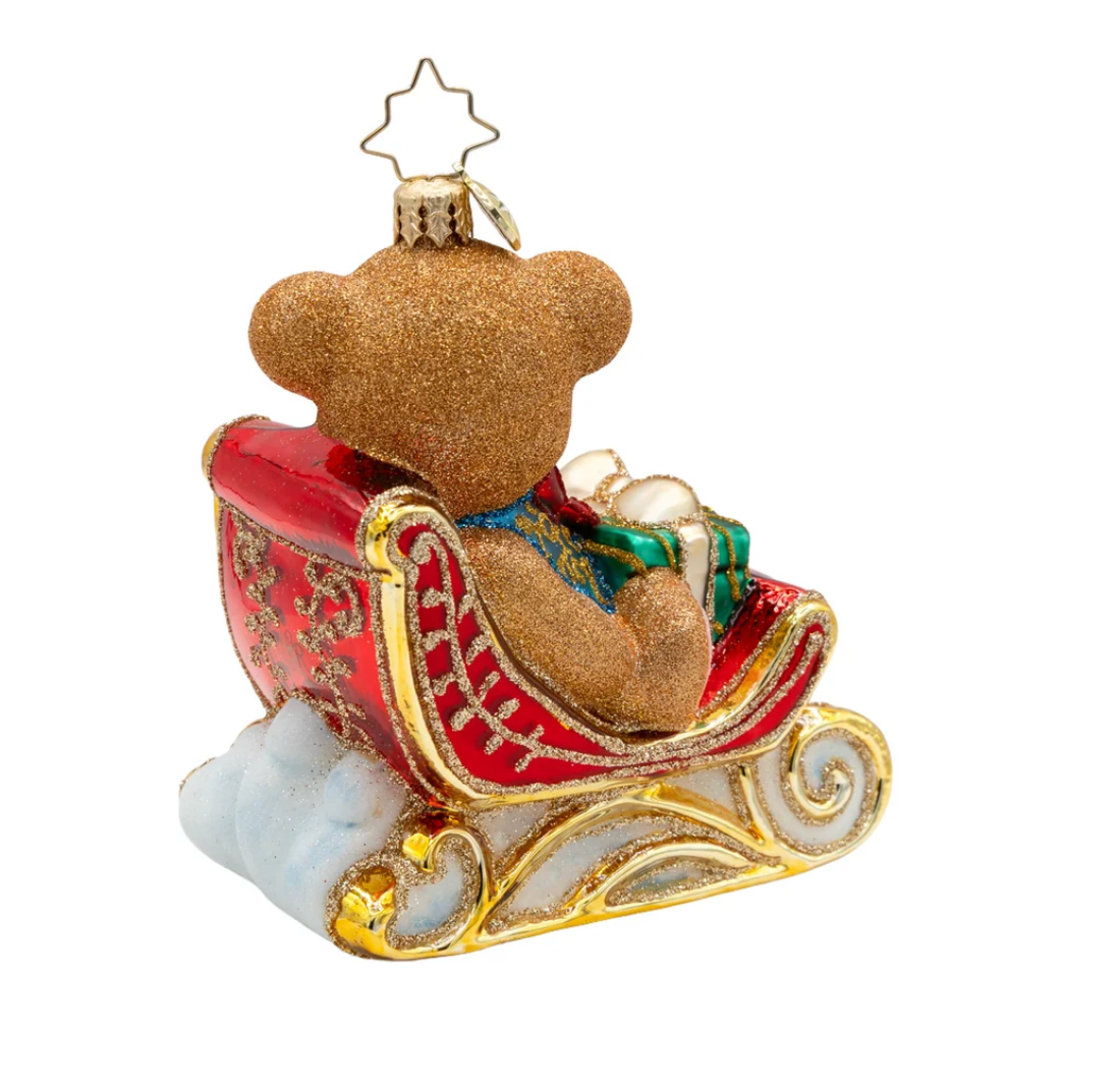 BEARY MERRY SLEIGH ORNAMENT