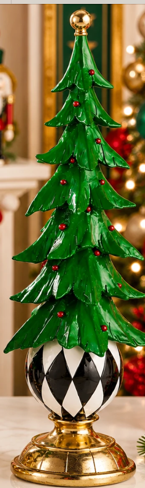 Holiday Decor Christmas Tree on Ball pedestal 17 Height