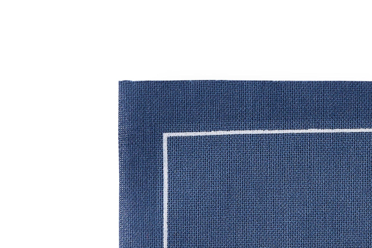 Cotton Cocktail Napkin Roll: Mystic Blue - White "Cheers"