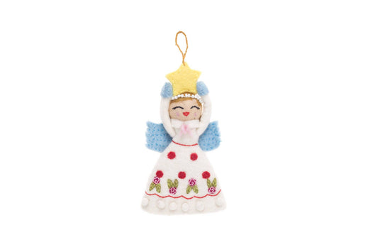 Angel Ornament - Joy: White