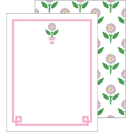 Flat Notecard Set of 10 | Pink Daisy