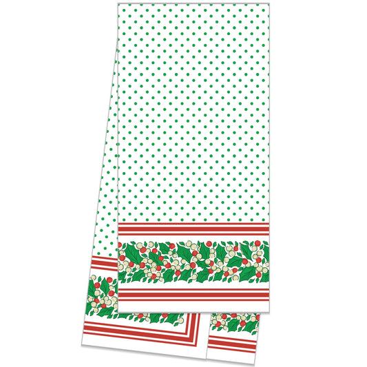 Cotton Tea Towel - Holly Stripe