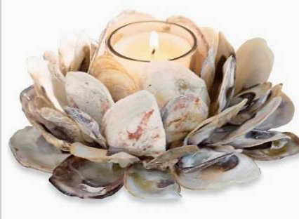 Oyster votive holder