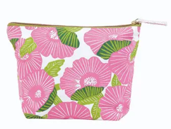 Large Pink Poppy Pouch