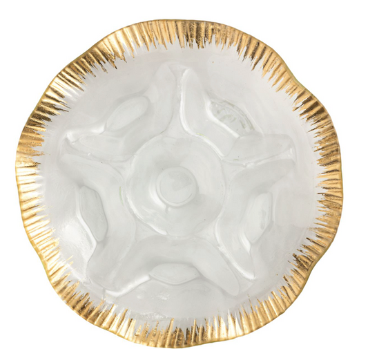 Gold glass dividedplatter