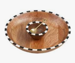 Checkered chip n dip set