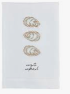 Towel embroidery oyster