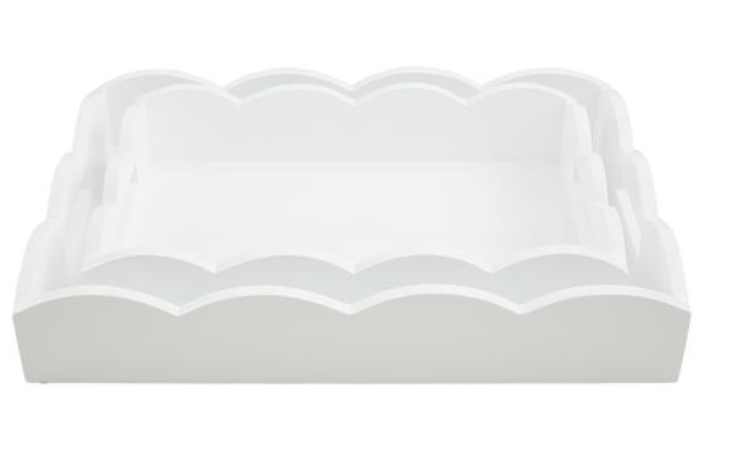 Scalloped tray small