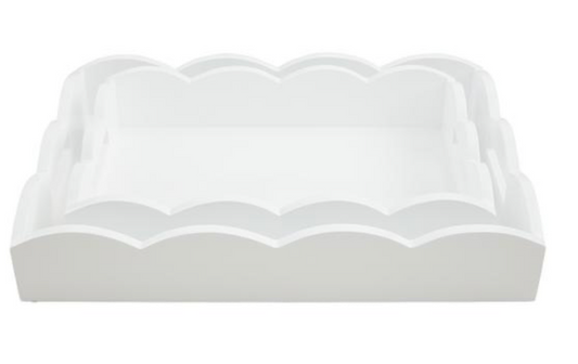 Scalloped tray small