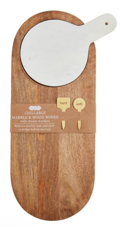 Wood board with marble