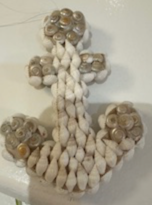 Anchor shell ornament