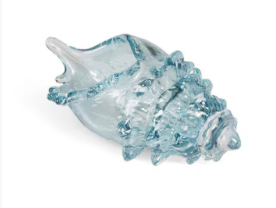 Glass seashell Blue