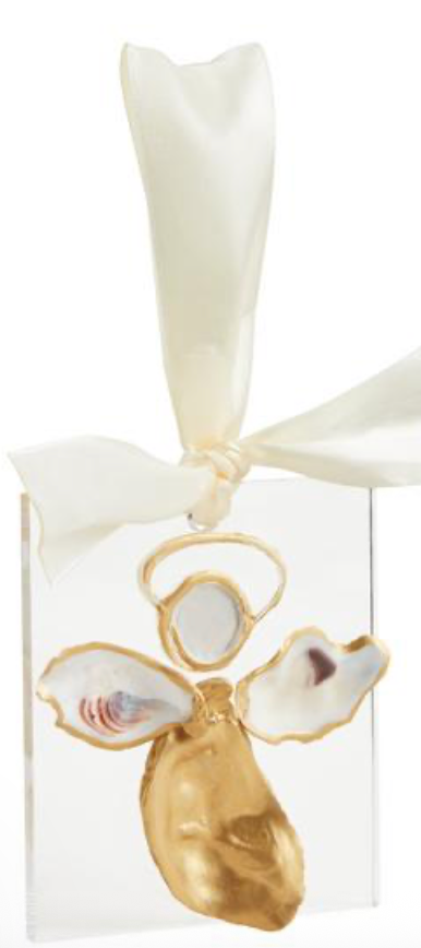 Holiday ornament oyster shell Angel