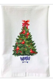 Gift guest towel tree w/ cardinals