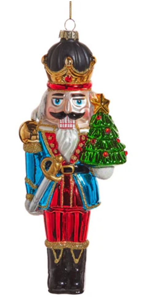 Holiday Nutcracker with tree ornament