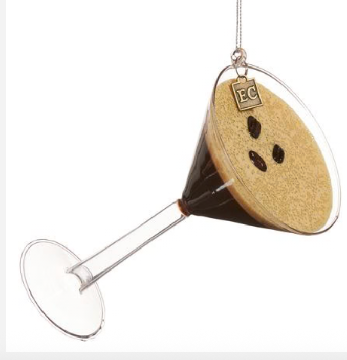 Holiday Espresso martini ornament