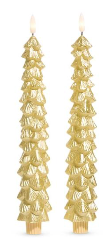 Holiday Gold tree candles battery