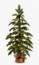 Holiday 22" Cedar tree in burlap bag