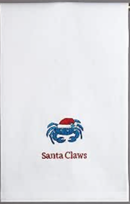 Holiday guest towels embroidered