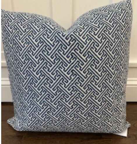 Pillow navy cream geometric