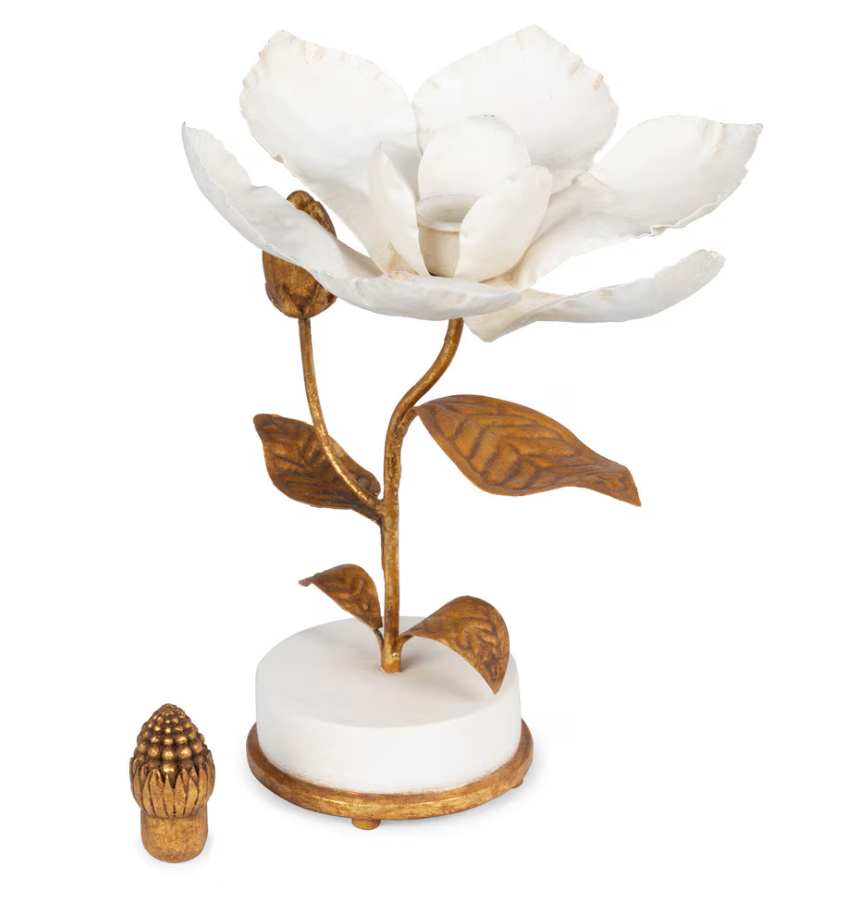 Magnolia Candle Holder, 10"