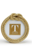 Picture frame  Knot rope frame Round Gold