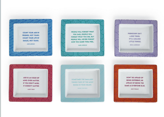 Tray with wise sayings