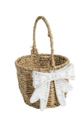 Easter basket woven with white bow