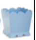 Blue scalloped cache large