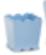 Blue scalloped cache small