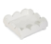 White scalloped napkin holder