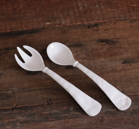 VIDA Havana Large Salad Servers White