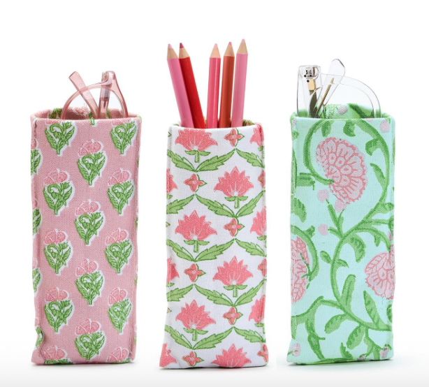 Floral block eyeglass holder