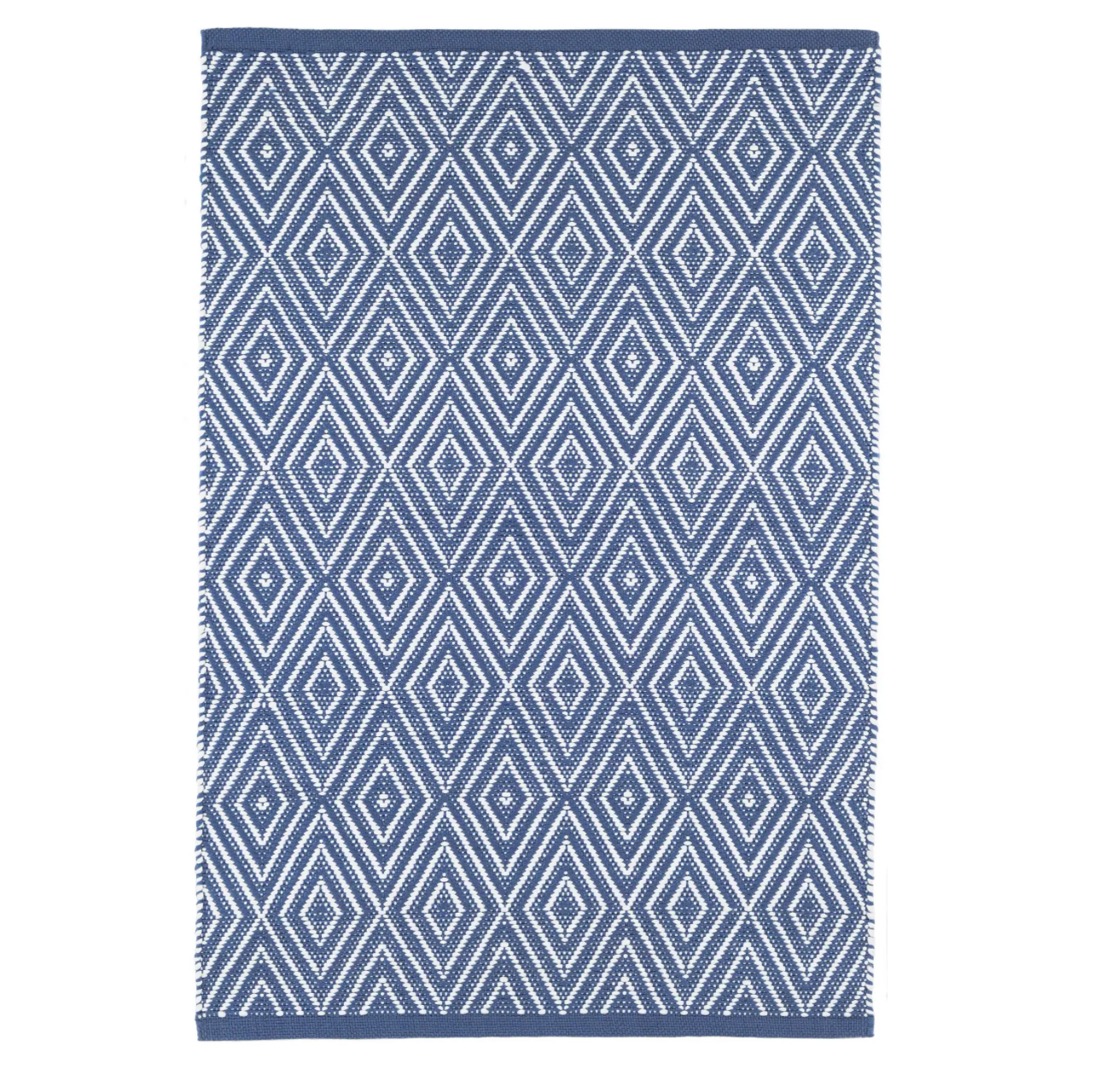 Diamond Handwoven Indoor/Outdoor Rug - Denim