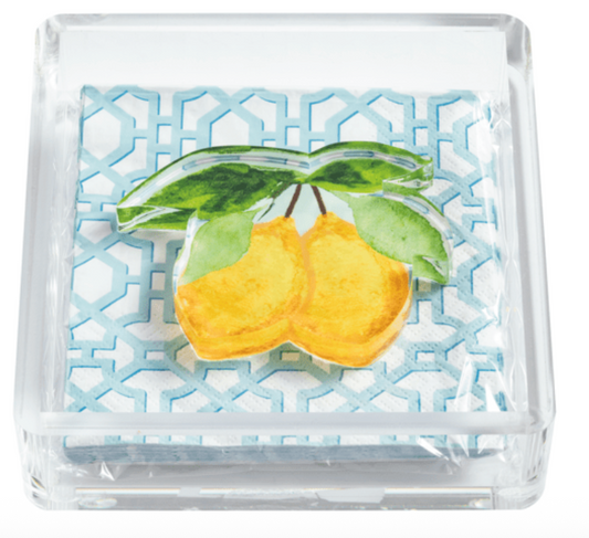 LEMON NAPKIN HOLDER AND WEIGHT SET