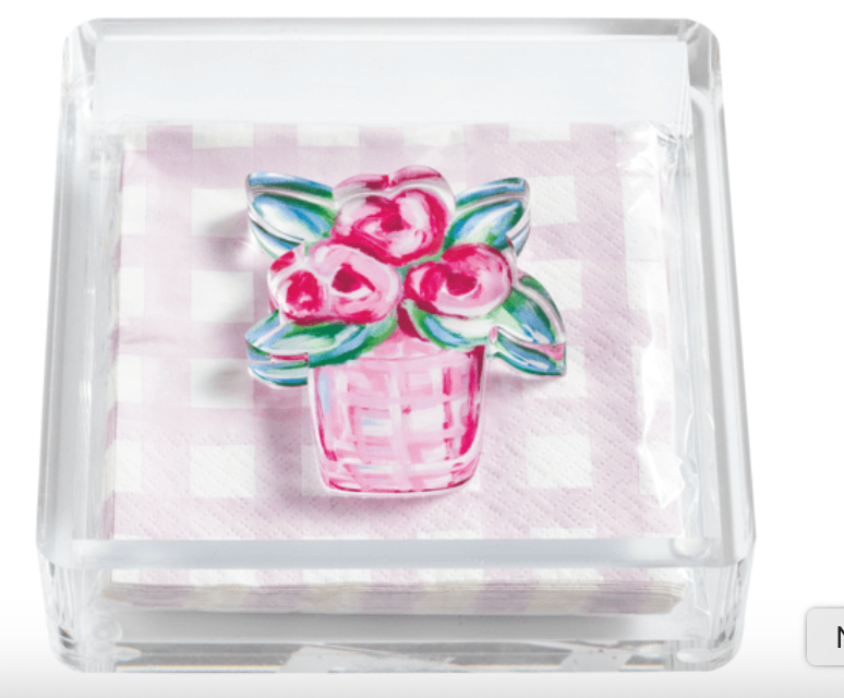 Flower Napkin Holder And Weight Set
